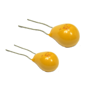 Capacitor de tântalo radial amarelo venda quente